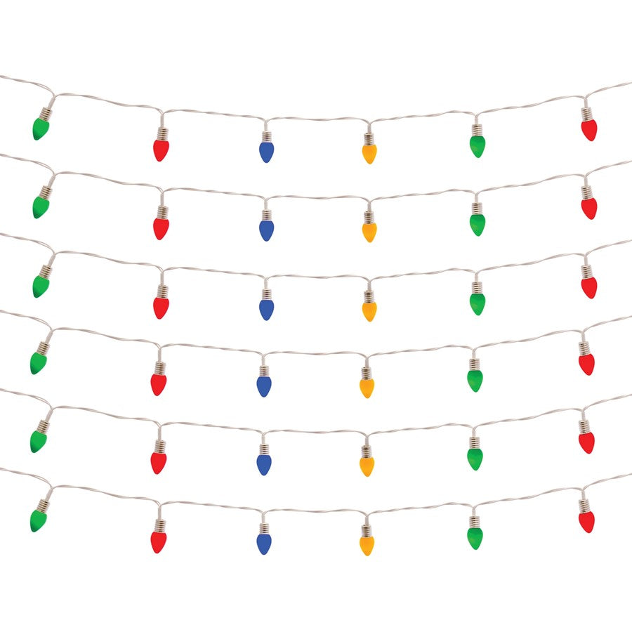Melrose LED Lighted Strand/Classic Bulb Design,Set of 6 Strands, Blue - 81540DS