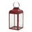 Melrose International Modern Metal Lantern, Set of 2, Red/CleaRed