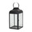 Melrose International Modern Metal Lantern, Set of 2, Black/CleaRed