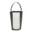 Melrose Iron Metal Candle Holder/Glass Hurricane/Handle 18"H, Brown - 82010DS