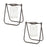 Melrose Hanging Glass Jar Vase/Metal Stand (Set of 2), Brown/Clr