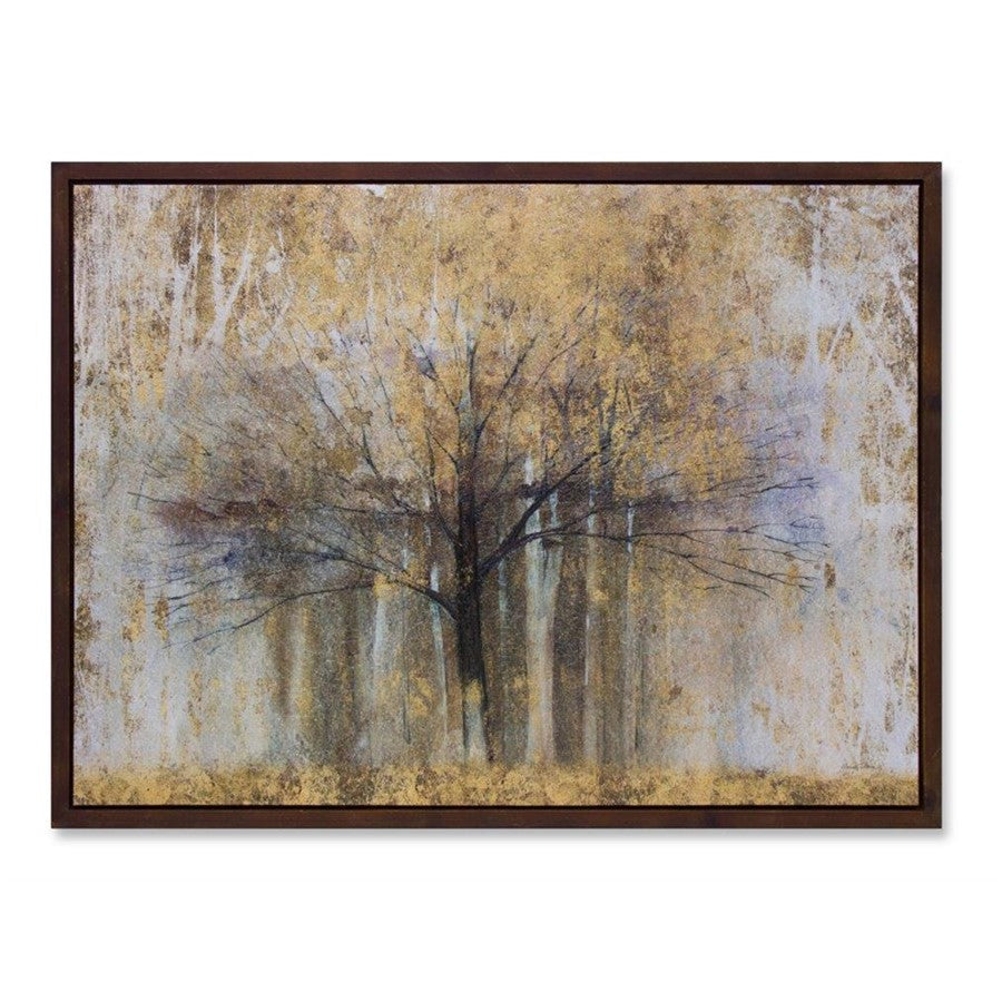 Melrose Painted Landscape Canvas Wall Decor/Wood Frame/Gold 31.5"L, Bl - 82166DS