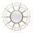 Melrose International Art Deco Flower Wall Mirror 24"D, Gold - 82179DS