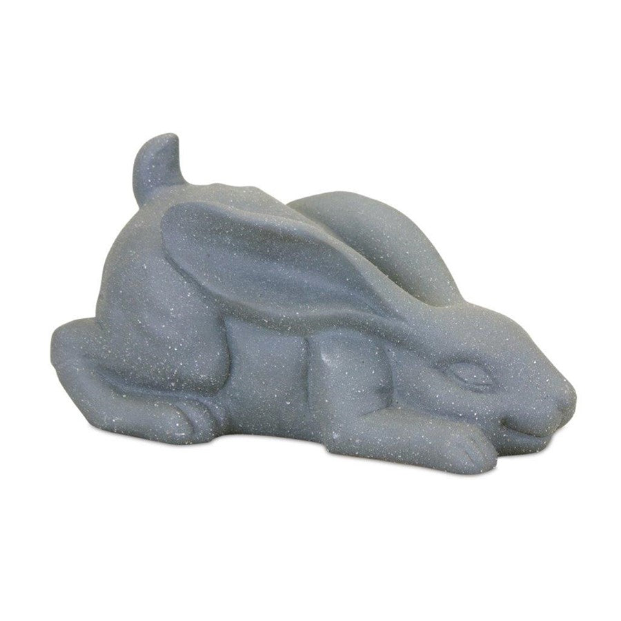 Melrose International Playful Garden Rabbit Figurine 8.25"L, Grey - 82191DS