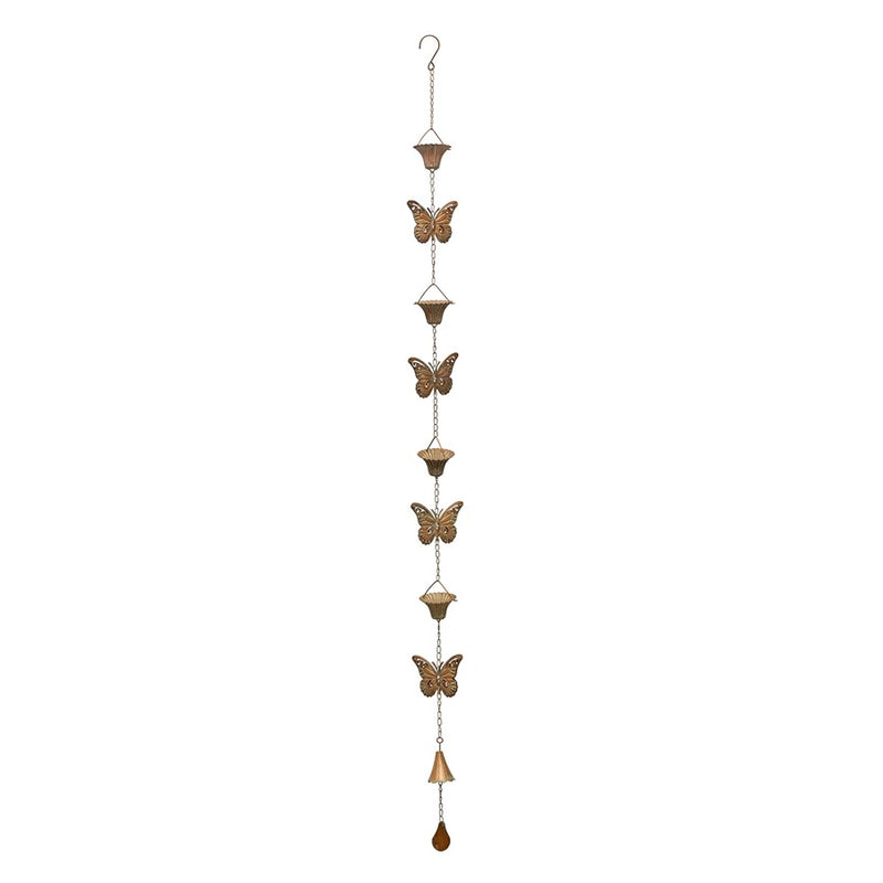 Melrose International Iron Butterfly Rain, Cha, 61.5"H, CoppeRed - 82233DS