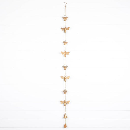 Melrose Iron Bumble Bee Rain Chain 61.5"H, Copper