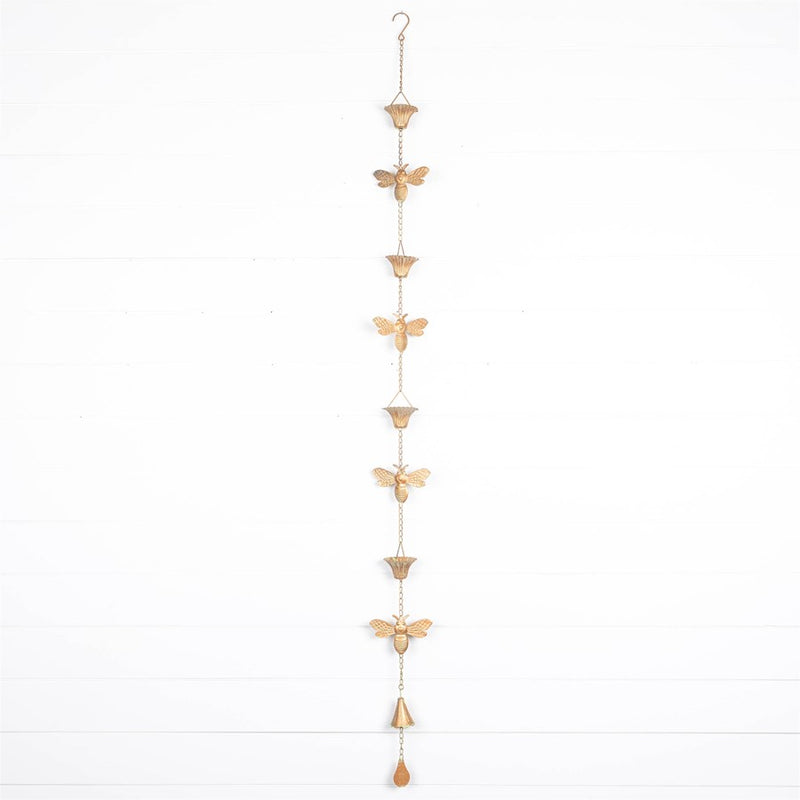 Melrose International Iron Bumble Bee Rain, Cha, 61.5"H, CoppeRed