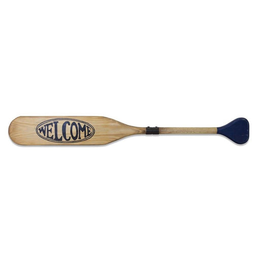 Melrose Wooden Oar Welcome Sign 35.5"L, Brown/Black