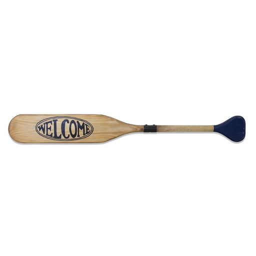 Melrose Wooden Oar Welcome Sign 35.5"L, Brown/Black
