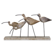 Melrose Wooden Sea Bird Sculpture 13"L, Brown - 82339DS