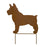 Melrose Terrier Dog Silhouette Garden Stake/Rustic 15.75"H, CoppeRed - 82345DS