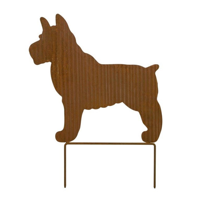 Melrose Terrier Dog Silhouette Garden Stake/Rustic 15.75"H, CoppeRed - 82345DS