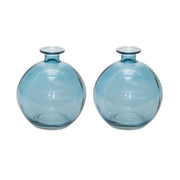 Melrose International Glass Bubble Vase, Set of 2, Blue - 82378DS