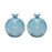 Melrose International Glass Bubble Vase, Set of 2, Blue - 82378DS