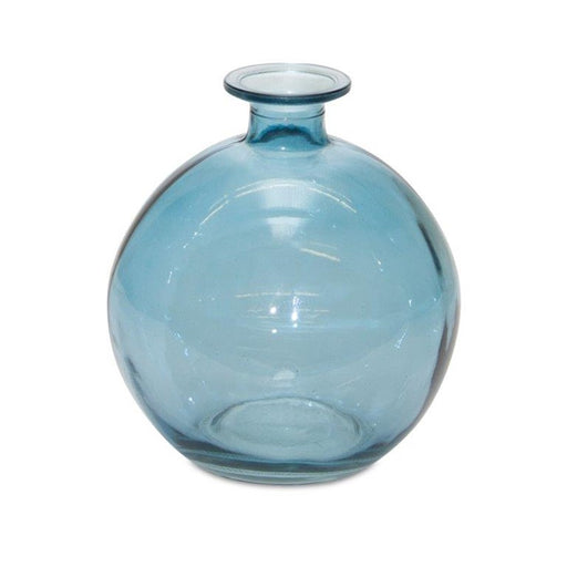 Melrose International Glass Bubble Vase, Set of 2, Blue