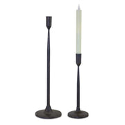 Melrose International Metal Taper Candle Holder, Set of 2, Black - 82400DS