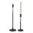 Melrose International Metal Taper Candle Holder, Set of 2, Black - 82400DS