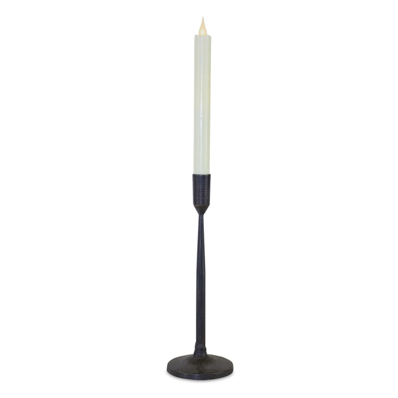 Melrose International Metal Taper Candle Holder, Set of 2, Black
