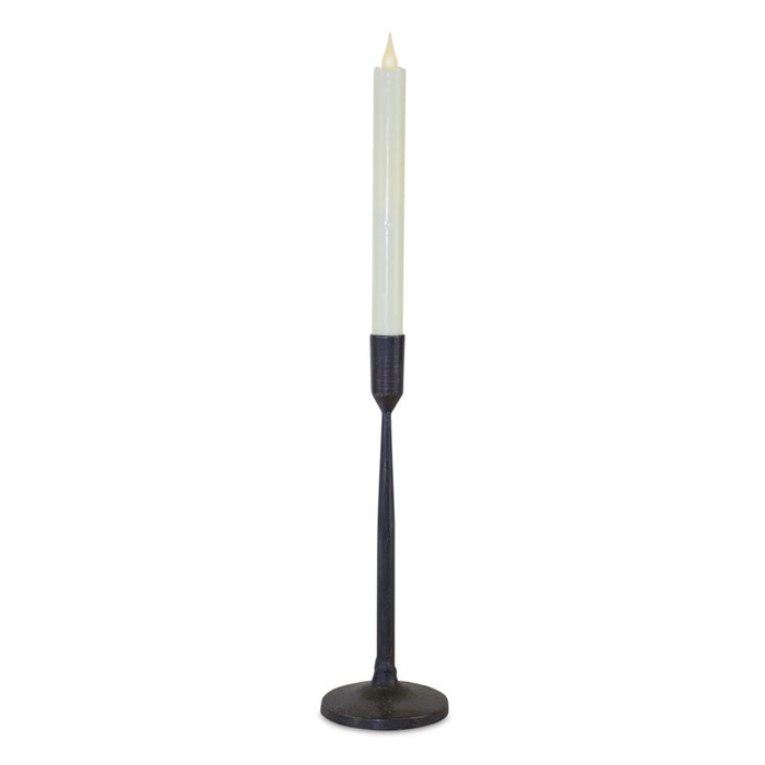 Melrose International Metal Taper Candle Holder, Set of 2, Black