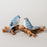 Melrose International Birds on Branch Figurine 9.5"L, Brown/White/Blue