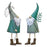 Melrose Iron Metal Standing Garden Gnome/Flower, Set of 2, Brown/White - 82498DS