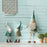 Melrose Iron Metal Standing Garden Gnome/Flower, Set of 2, Brown/White