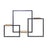 Melrose Iron Metal Wall Hanging/Wood Shelves 37"L, Black/Brown - 82512DS
