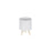 Melrose Porcela, Face Planter/Wooden Legs, Set of 3, White/Brown