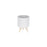 Melrose Porcela, Face Planter/Wooden Legs, Set of 3, White/Brown
