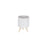 Melrose Porcela, Face Planter/Wooden Legs, Set of 3, White/Brown