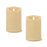 Melrose Simplux LED Designer Wax Candle with Remote, Set of 2, Beige - 82662DS