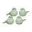 Melrose Green Terra Cotta Bird Figurine (Set of 4), Green/White - 82679DS