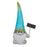 Melrose Terra Cotta Garden Gnome Statue/Welcome Sign 24"H, White/Blue - 82691DS