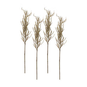 Melrose International Flocked Beige Pampas Grass Spray, Set of 4 - 82735DS