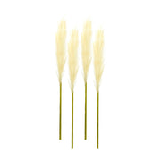 Melrose International Cream Pampas Gass Stem, Set of 4, Beige/Green - 82753DS