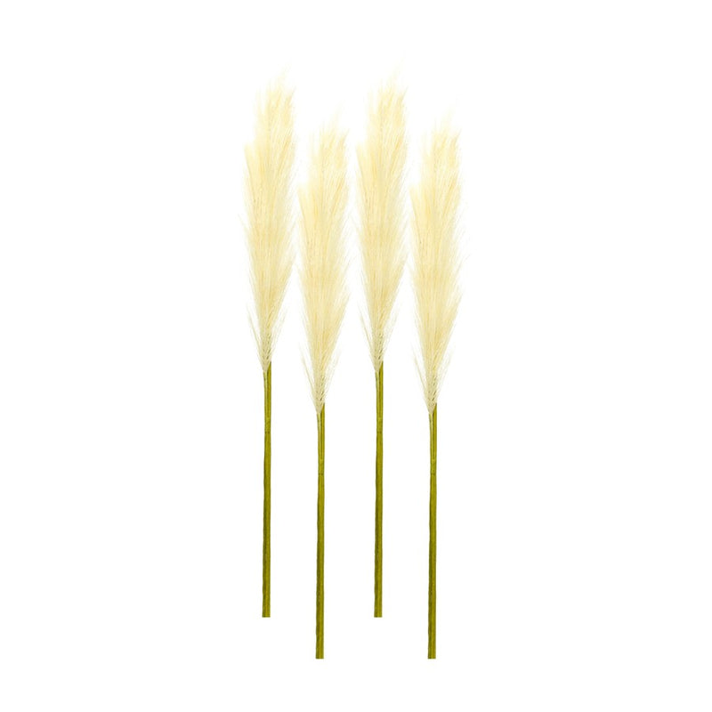 Melrose International Cream Pampas Gass Stem, Set of 4, Beige/Green - 82753DS