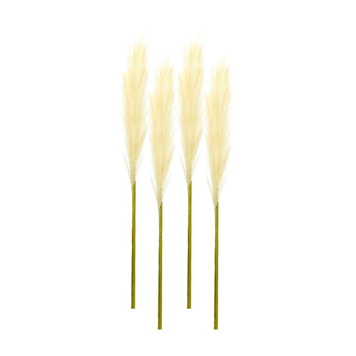 Melrose International Cream Pampas Gass Stem, Set of 4, Beige/Green - 82753DS