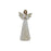 Melrose Beige Floral Etched Angel Figurine, Set/3, White/Brown/Beige