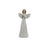 Melrose Beige Floral Etched Angel Figurine, Set/3, White/Brown/Beige