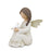 Melrose Beige Angel Figurine/Raised Floral/Set of 3, White/Brown