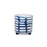 Melrose Tie-Dye Design Footed Planter (Set of 2), Blue/White