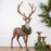 Melrose Holiday Standing Deer Figurine/Wreath Accent, Set of 2, Green