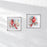 Melrose Winter Cardinal/Pine Branch Framed Print, Set of 2, White/Red
