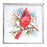 Melrose Winter Cardinal/Pine Branch Framed Print, Set of 2, White/Red