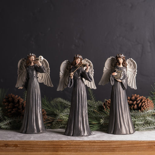 Melrose Framed Christmas Carol Sentiment Wall Sign, Set of 2, White