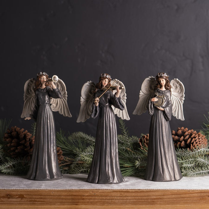 Melrose Framed Christmas Carol Sentiment Wall Sign, Set of 2, White