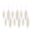 Melrose International White Frosted Pinecone Drop Ornament, Set of 12 - 83094DS
