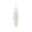 Melrose International White Frosted Pinecone Drop Ornament, Set of 12