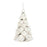 Melrose Frosted Pine Tree Ornament, Set of 6, Silver/White