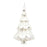 Melrose Frosted Pine Tree Ornament, Set of 6, Silver/White